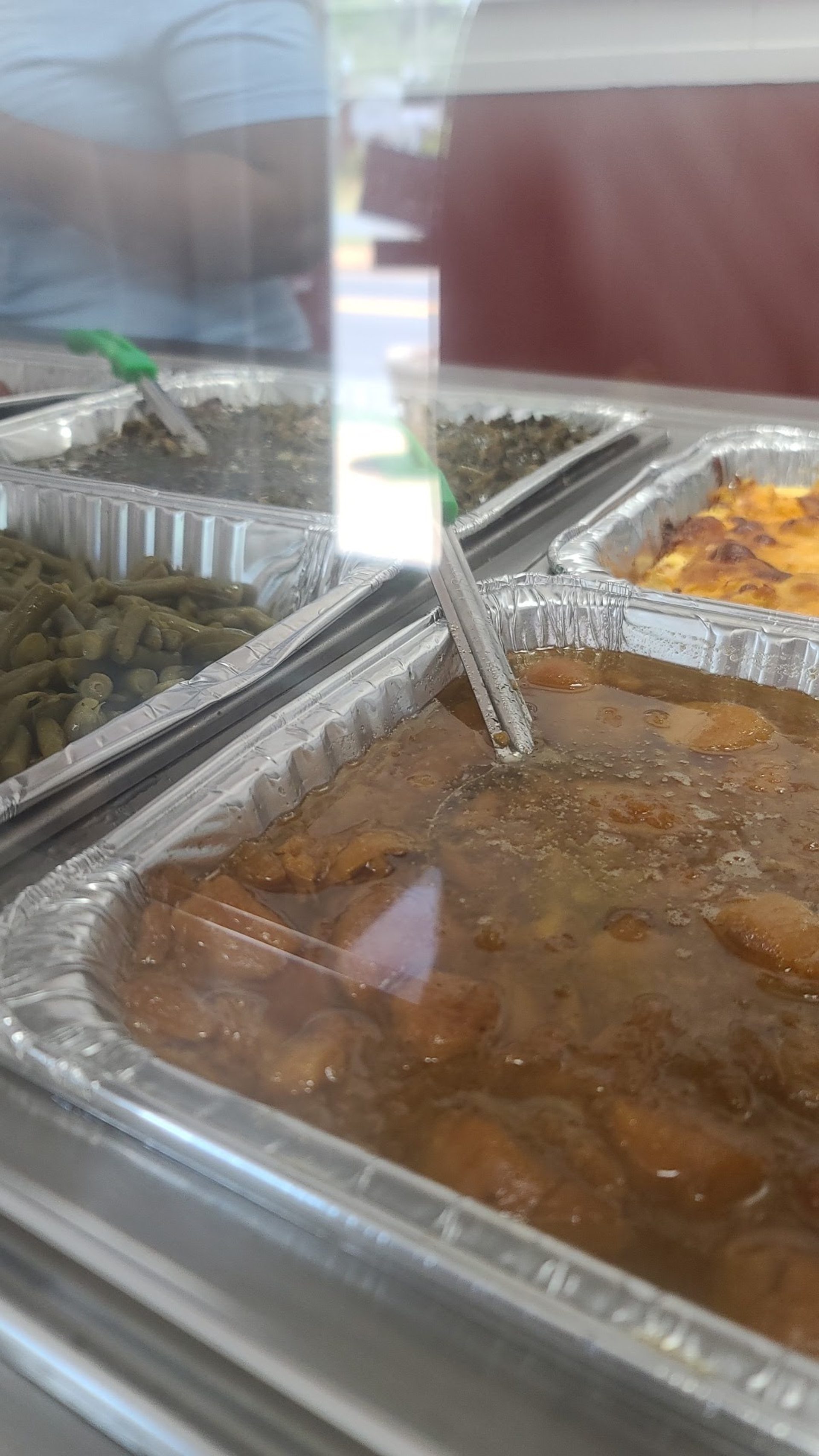 Pulled pork, BBQ chicken, and all the fixings